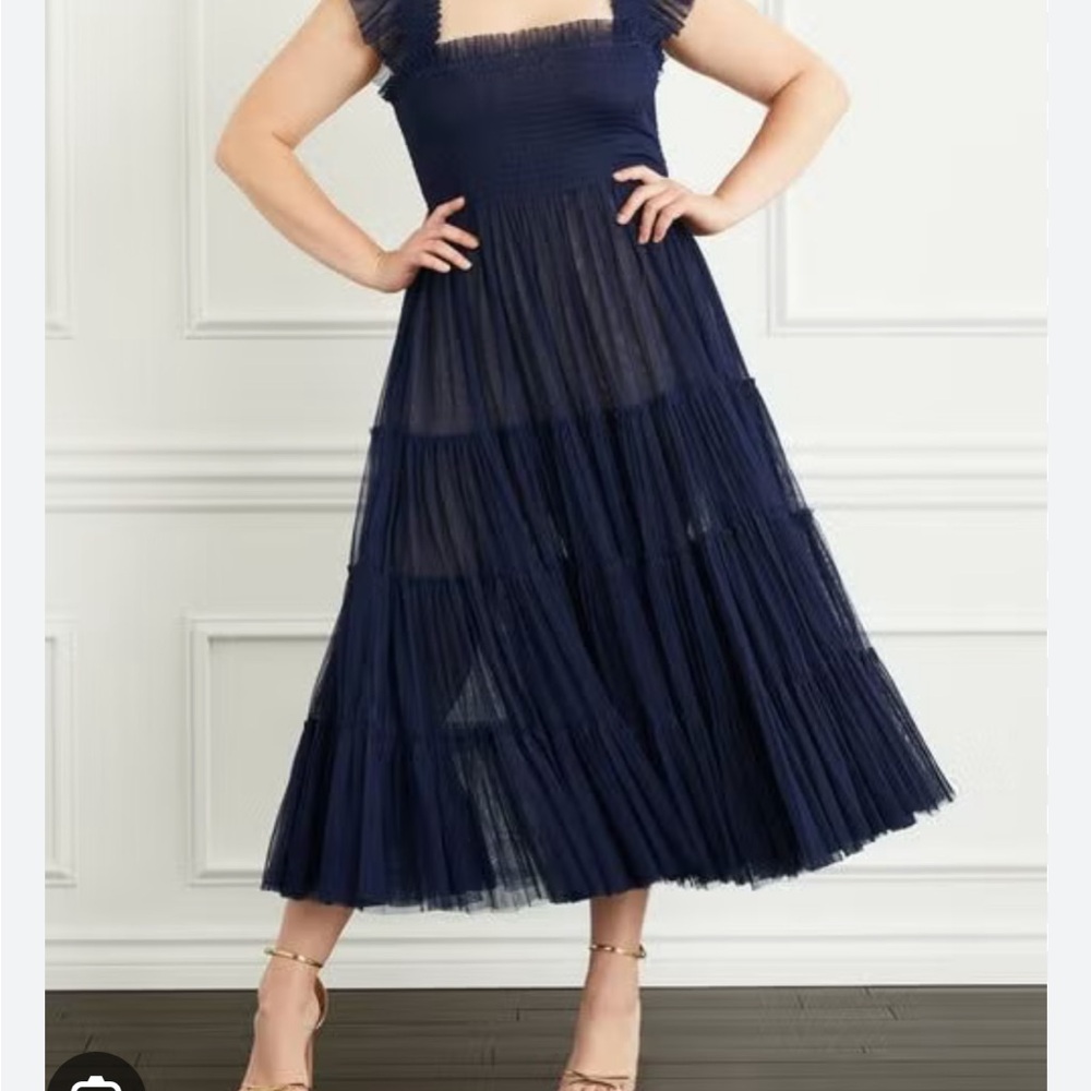 Navy tulle nap dress
